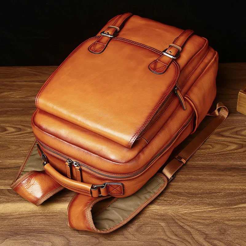 Men's Advanced Leather Backpack | Large Capacity Casual Bag
