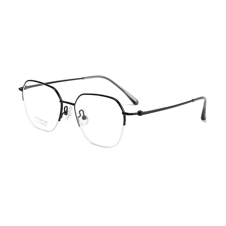 Stylish Titanium Half-Frame Photochromic Sunglasses for Women