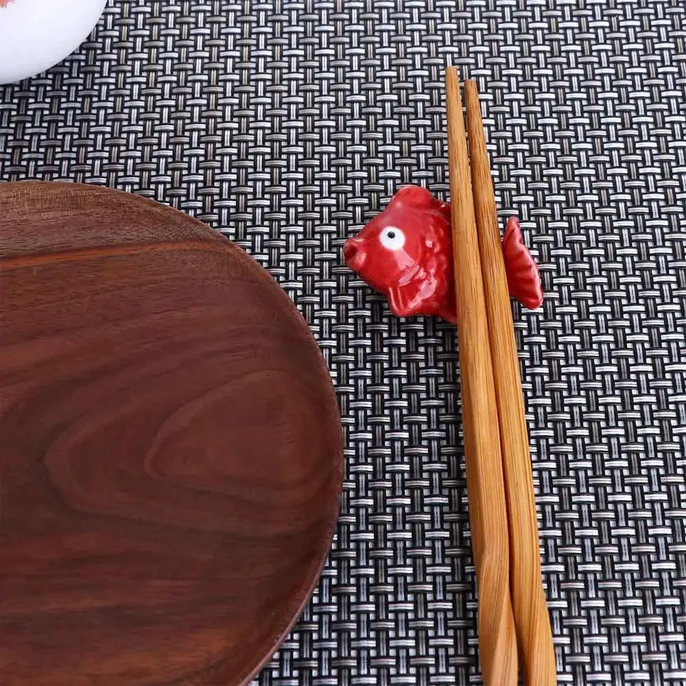 Cute Ceramic Fish-Shaped Chopsticks Holder | Creative Tableware Rack