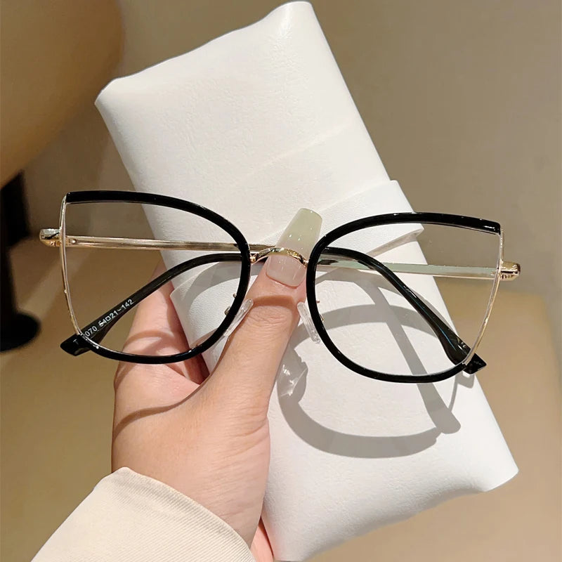 Oversized Vintage Glasses for Women | Stylish Blue Light Eyewear
