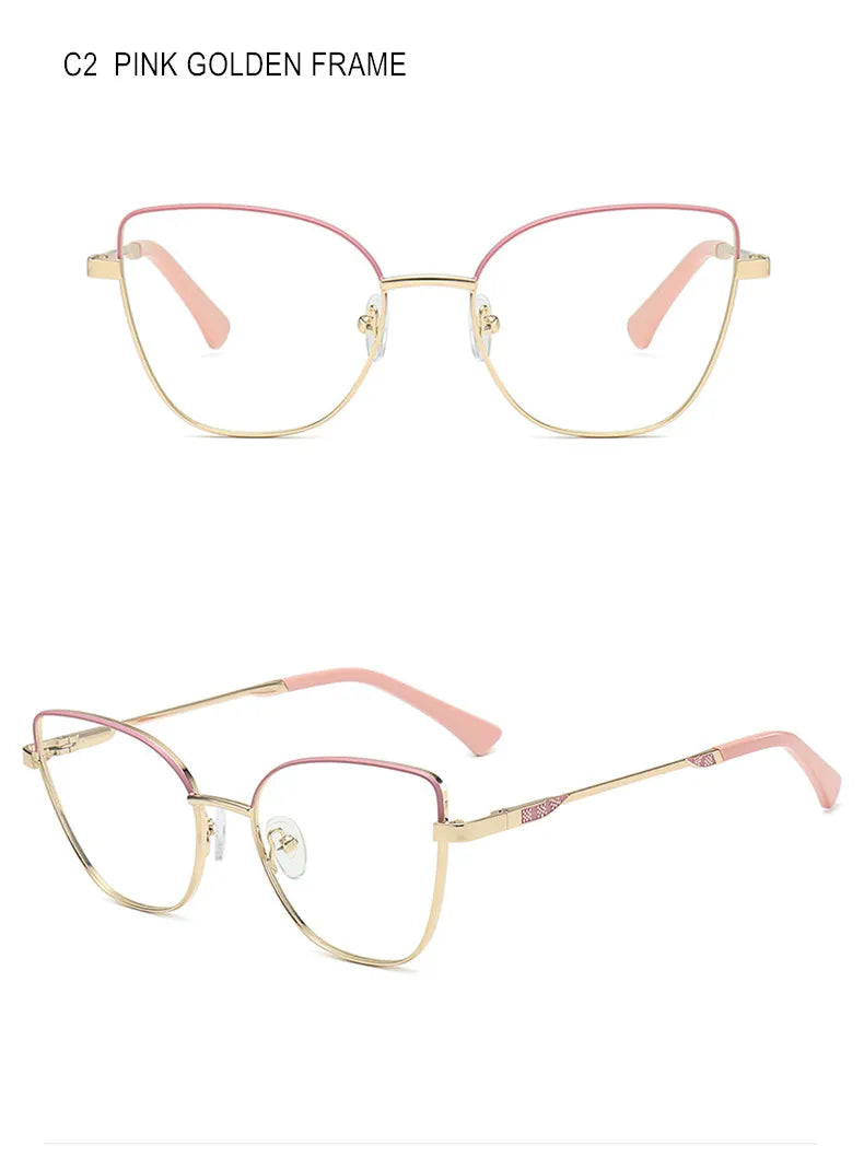 Custom Cat Eye Prescription Glasses for Myopia & Astigmatism