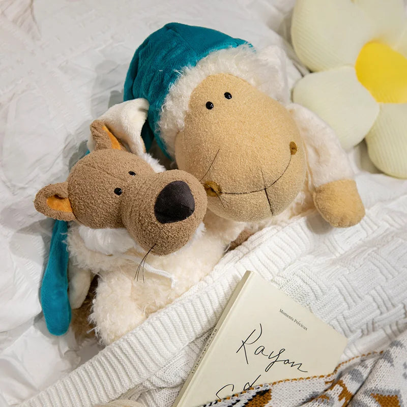 Cute Sheep Plush Toy | Soft Sleepy Sheep Plushie Gift
