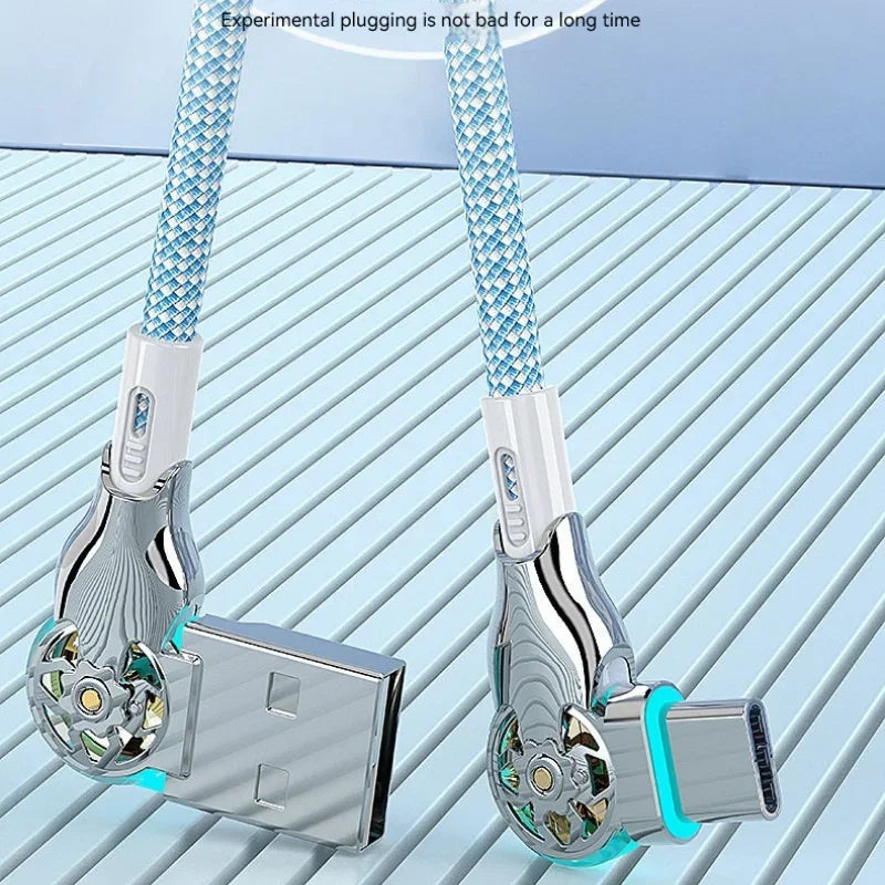 Fast Charge USB A to C Cable | 180 Degree Rotatable Durable Cord