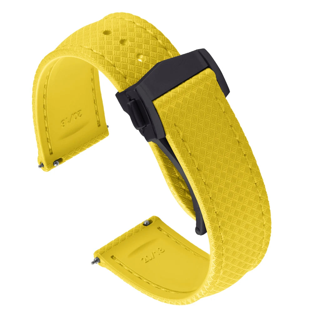 Universal Tropical FKM Rubber Watch Strap | Quick-Release Dive Bracelets