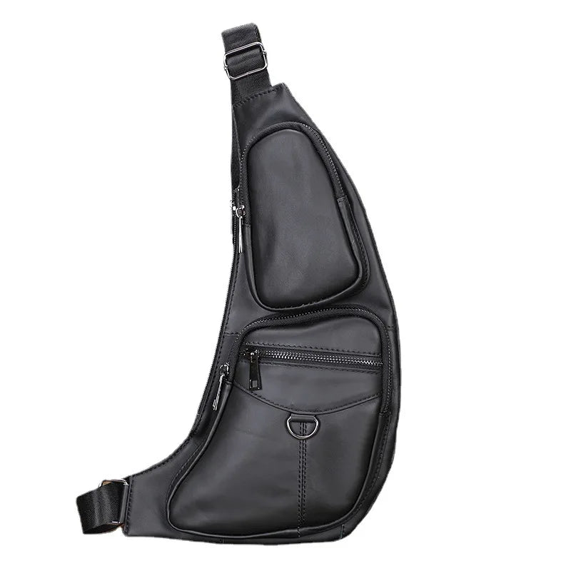 Men's Vintage Leather Sling Bag | Stylish Crossbody Outdoor Bag