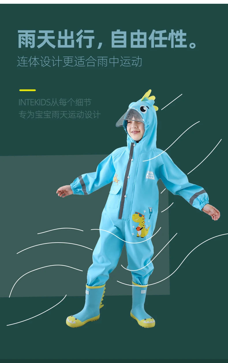Kids Waterproof Dinosaur Raincoat | Perfect for Boys & Girls