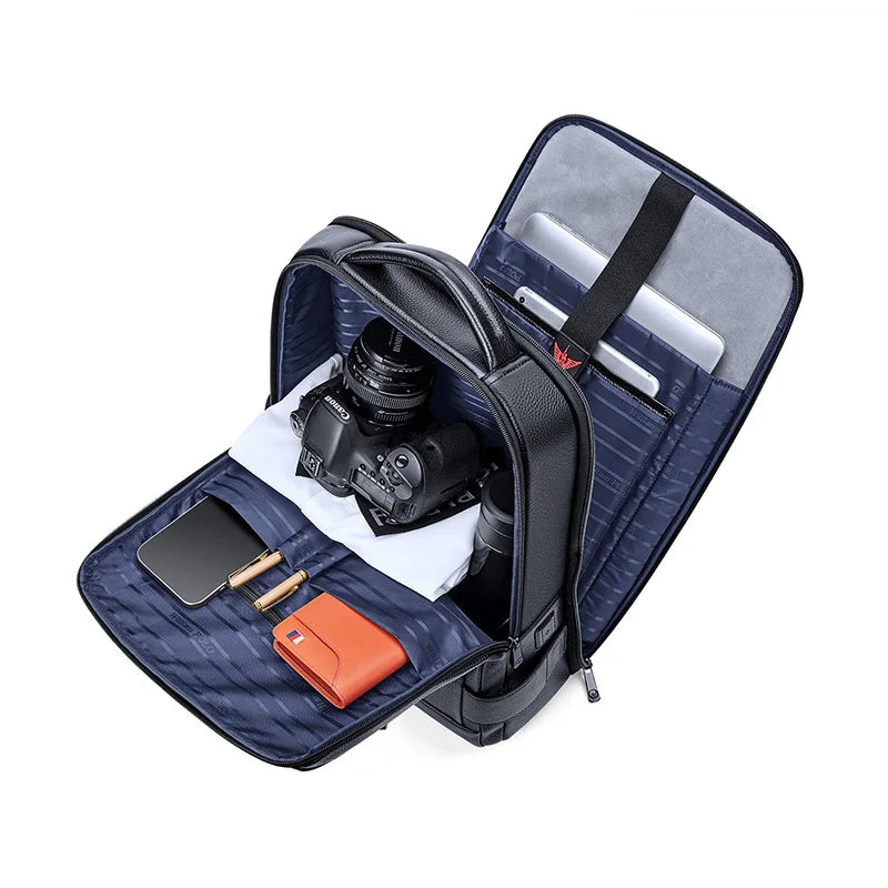 Mochila de cuero genuino de alta capacidad | Experiencia de viaje con estilo