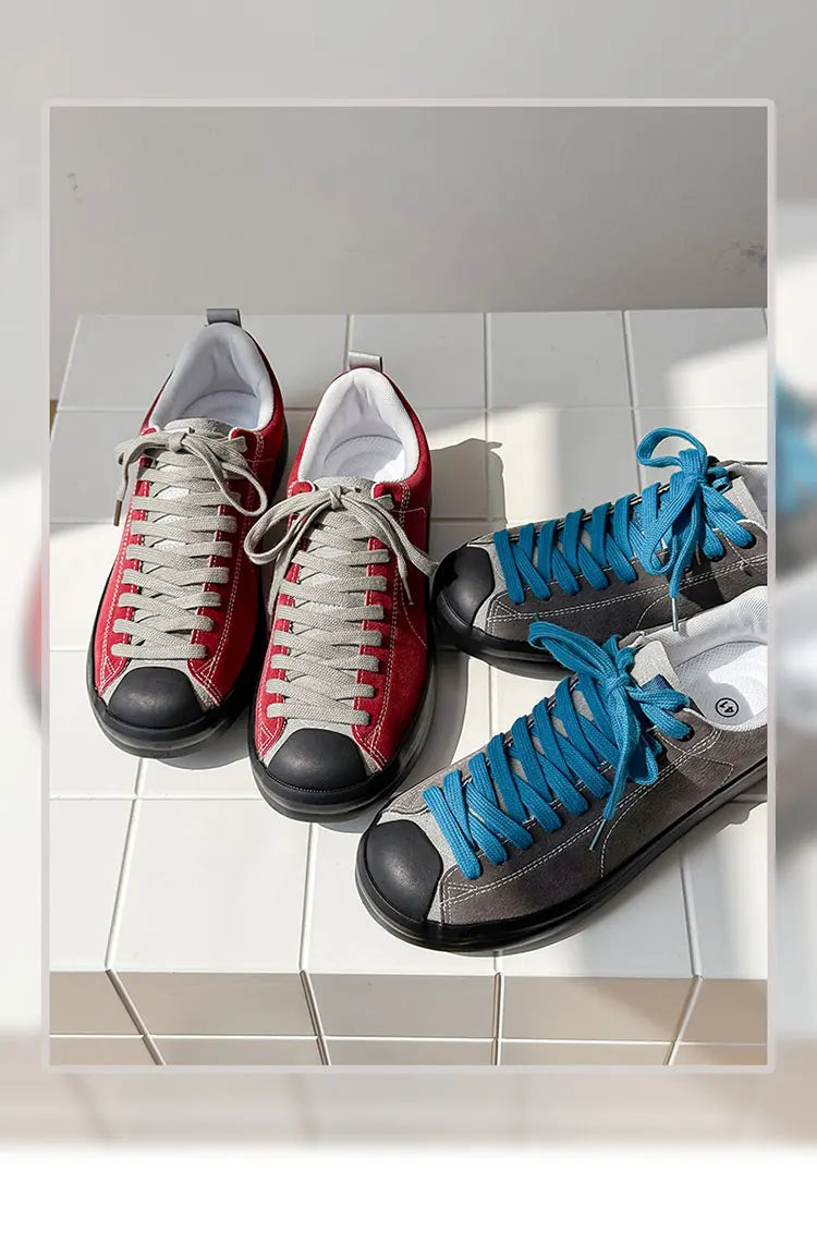 Men's Casual Suede Sneakers | Non-Slip Platform Walking Shoes