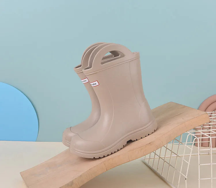 New Children Baby Rain Boots Lightweight Rubber Plastic Rain Boots Boy Girl Kids Rain Shoes Waterproof Garden Shoes Rainy Days