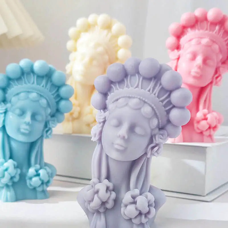 3D Female Portrait Candle Silicone Mold | Perfect for Home Decor