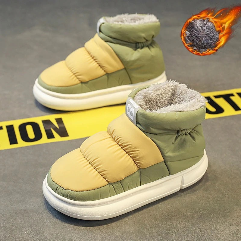 Men's Warm Plush Snow Boots | Cozy Mid-Calf Winter Footwear