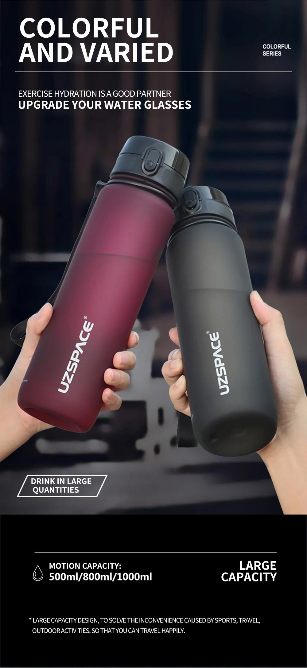 Eco-Friendly BPA-Free Water Bottle | Leak-Proof & Portable