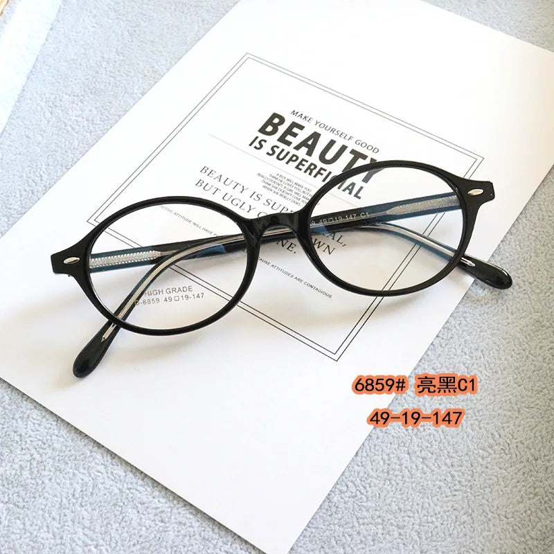 Women's Retro Oval Anti-Blue Light Glasses | Stylish Eyewear