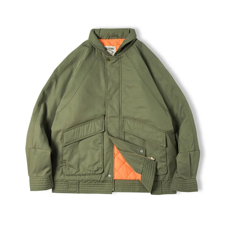 Men's Vintage Pilot Jacket | Thick Warm Cotton Bomber for Winter