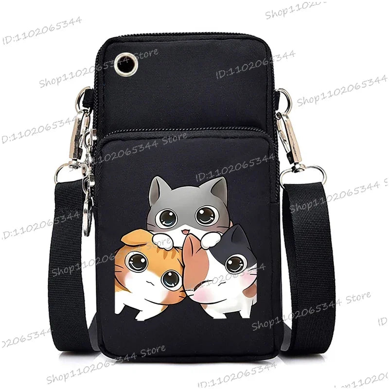 Cartoon Cat Crossbody Bag | Cute Women's Anime Shoulder Purse
