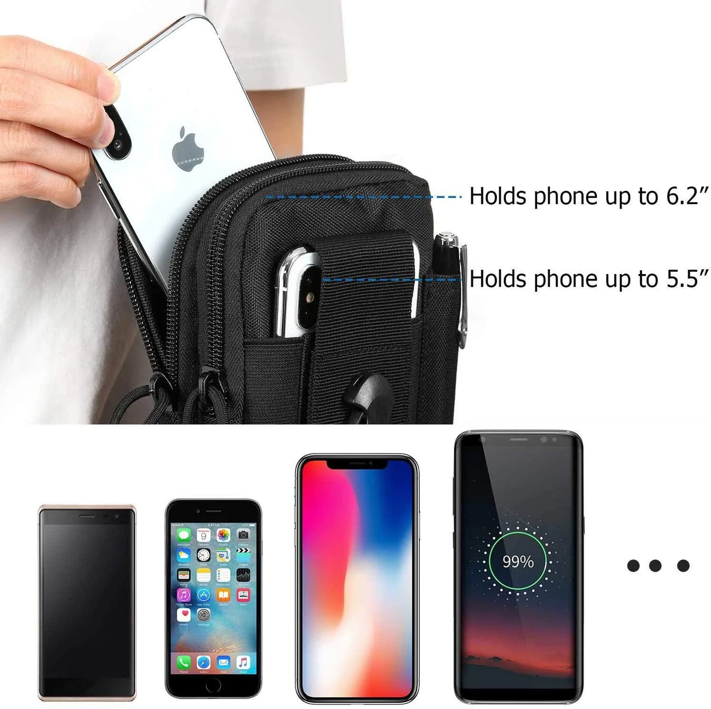 Universal Tactical Phone Bag | EDC Waist Bag for Outdoor Gear