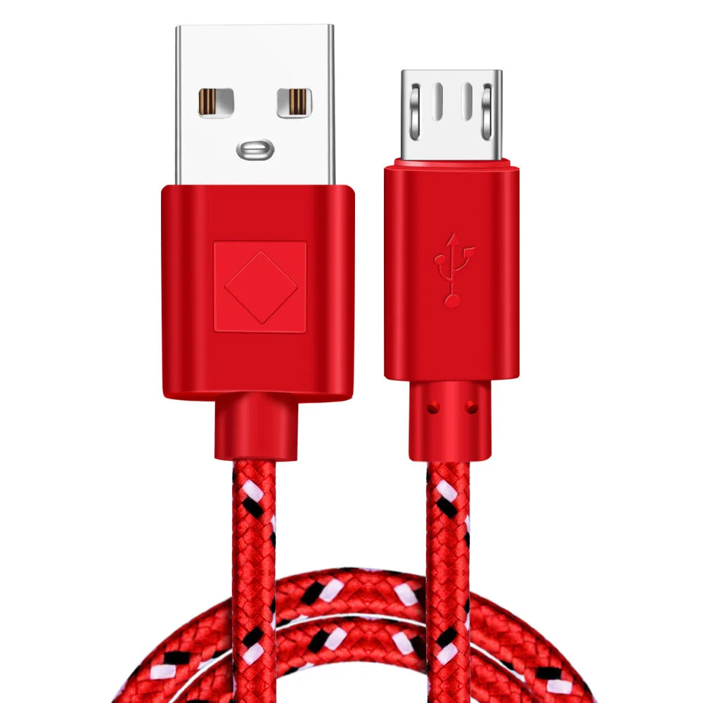 Nylon Braided Micro USB Cable | Fast Data Sync & Charger
