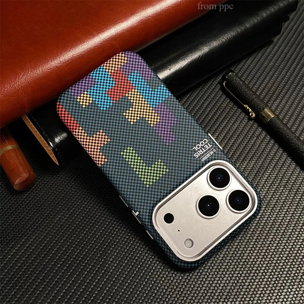 Magnetic Carbon Fiber Phone Case for iPhone 17 16 15 Pro Max