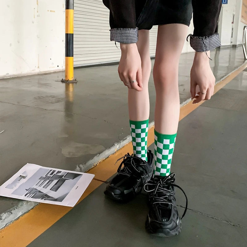 Unisex Checkboard Fashion Socks | Trendy Streetwear Essentials