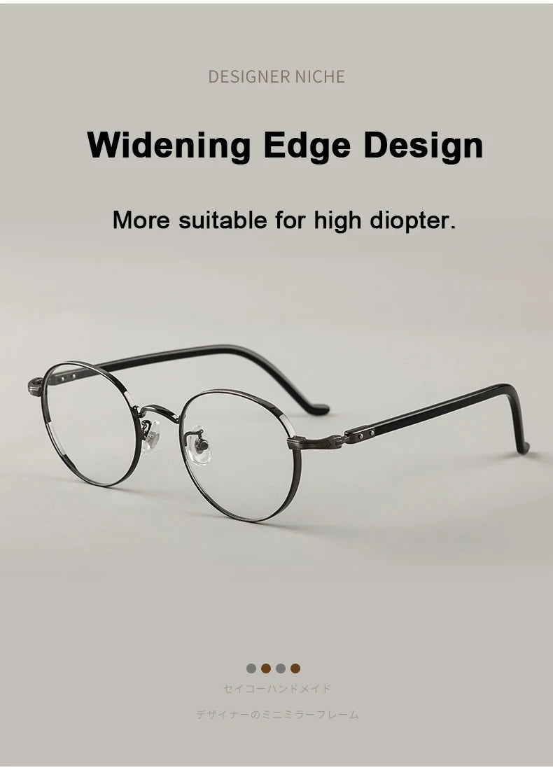 Japanese Style Titanium Frame Glasses for Small Faces | Trendy Eyewear