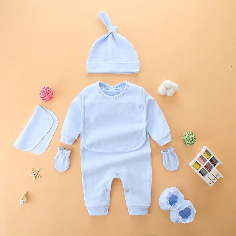 Set of Pure Cotton Clothes for Newborns | Ideal Full Moon Gift