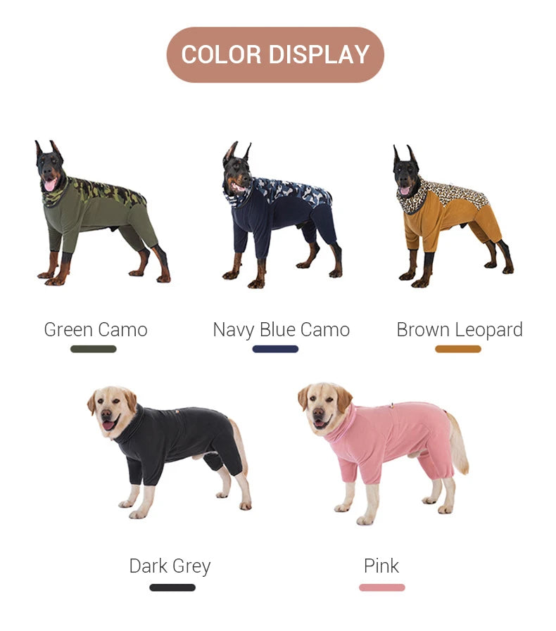 Warm Fleece Overalls for Dogs | Soft Winter Jumpsuit