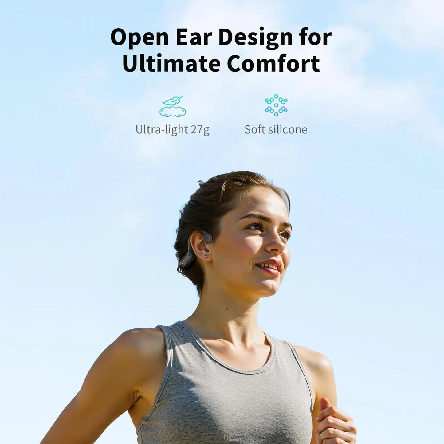 Bone Conduction Headphones | Waterproof Bluetooth 5.4 Earbuds