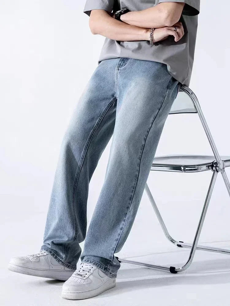 Men's Casual Wide Baggy Denim Jeans | Spring Summer Streetwear Pants