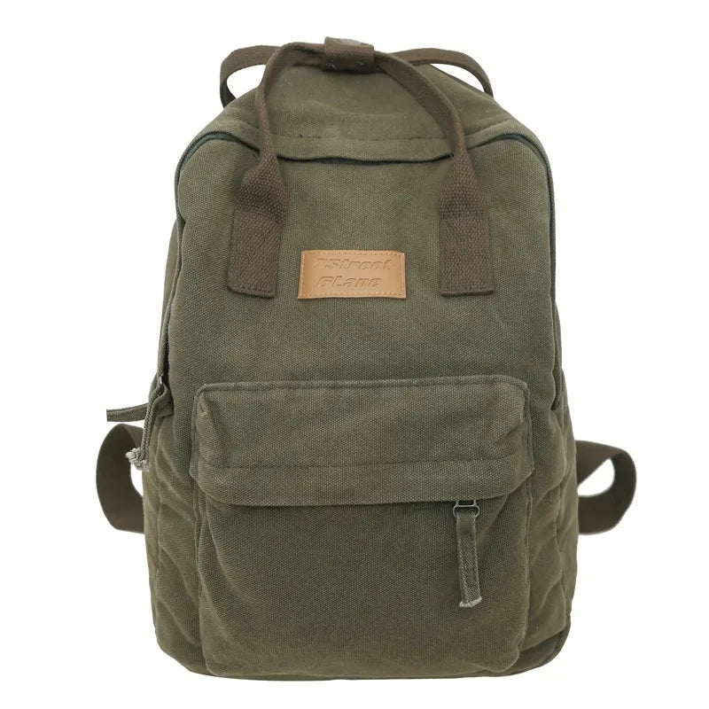 Large Capacity Vintage Canvas Backpack | Stylish Travel Knapsack