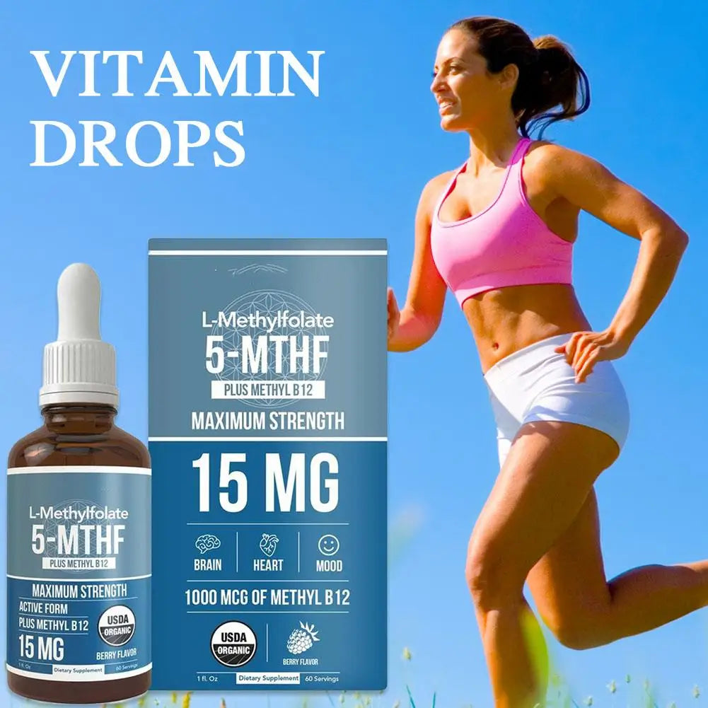 L-Methylfolate Vitamin Drops with B12 and Folic Acid