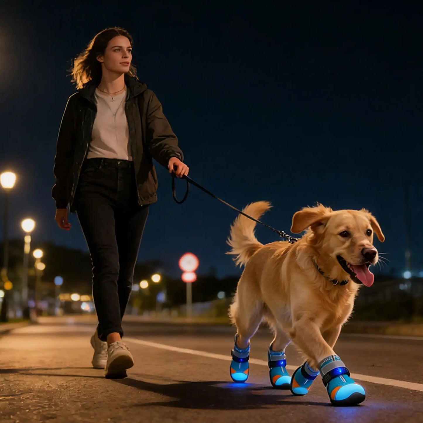 Light Up Dog Shoes | Breathable Glowing Pet Boots for Summer Fun