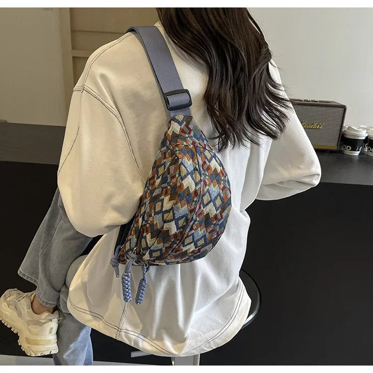 Stylish Corduroy Belt Bag for Women | Versatile Fanny Pack
