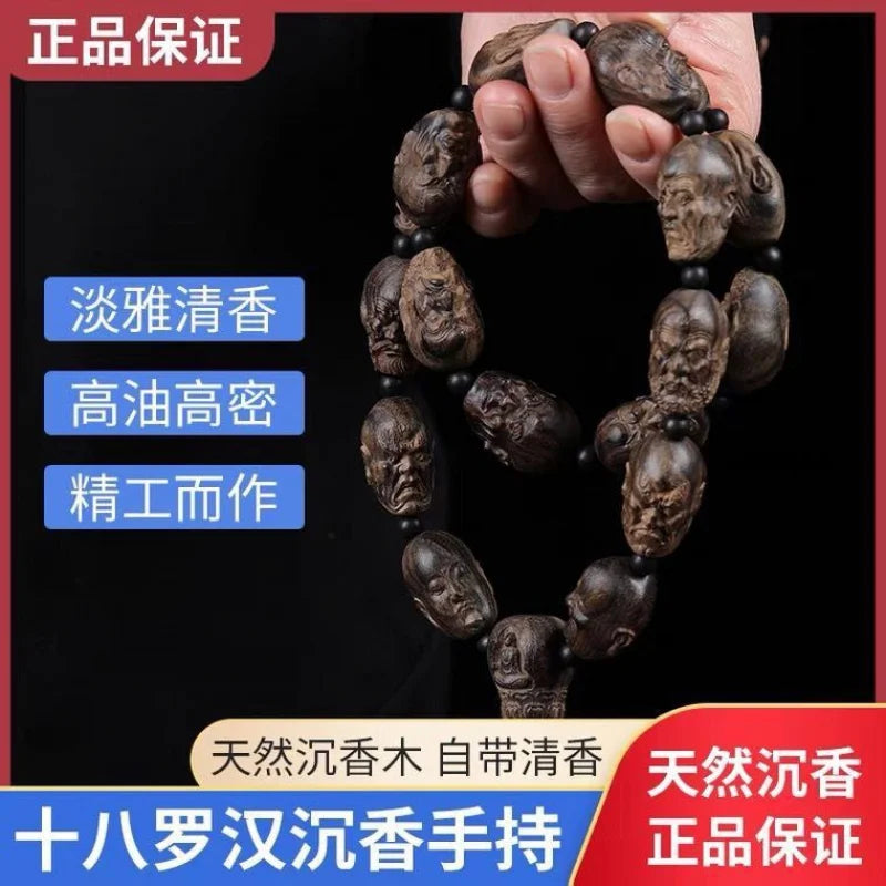 Handcrafted Wooden Buddha Bracelet | Artisan Carved Jewelry