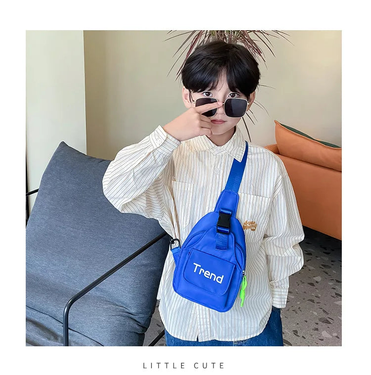 Cute Solid Color Children's Shoulder Bag | Stylish Kids Fanny Pack