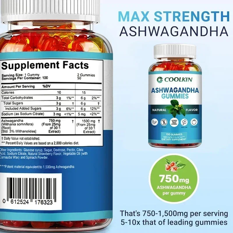 Ashwagandha Gummies for Stress Relief and Improved Sleep Quality