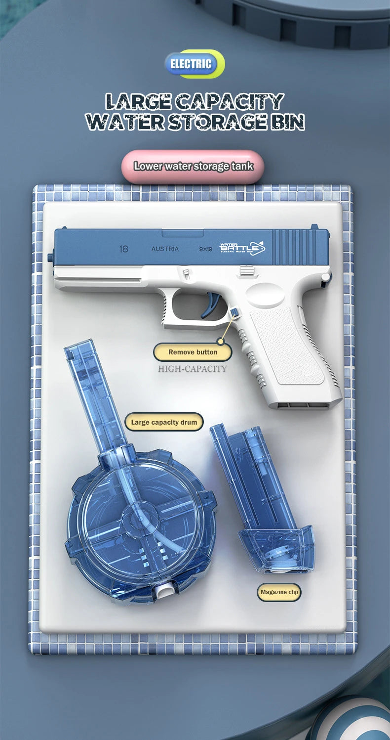 Electric Water Gun Pistol | Long Range Fun for Kids