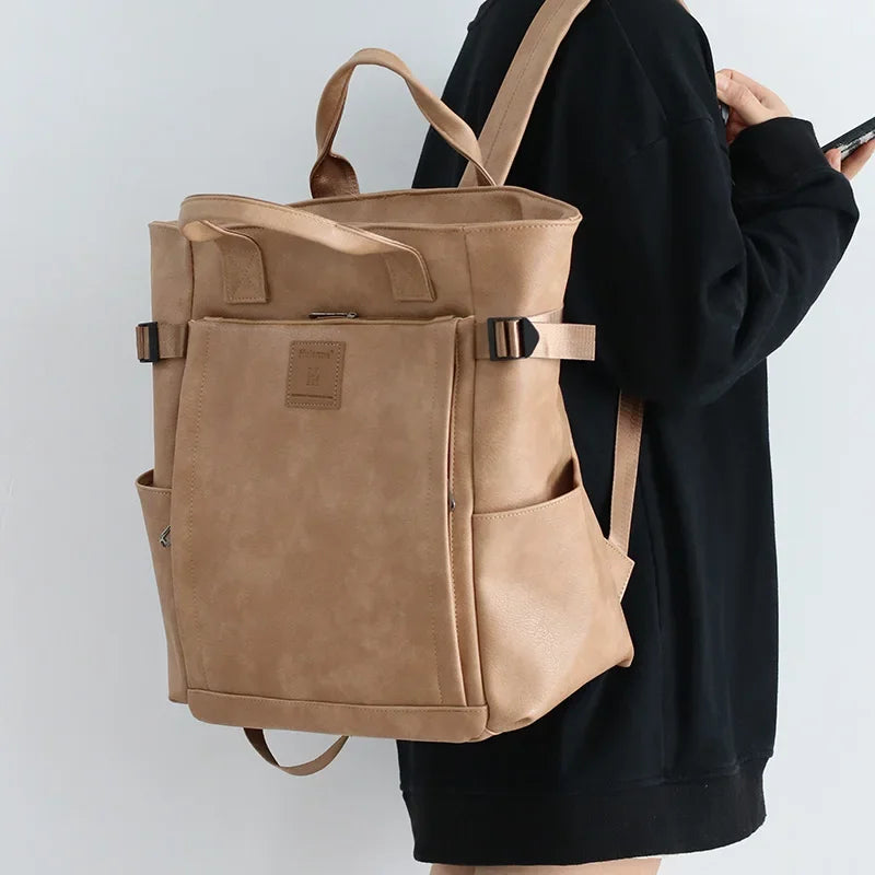 Stylish PU Leather Women's Backpack | Spacious Travel Companion