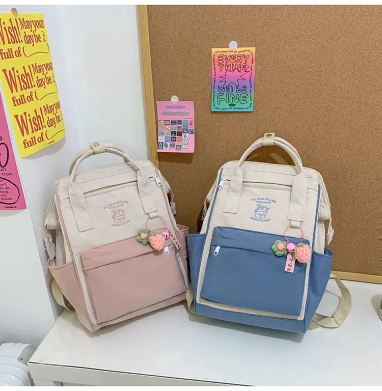 Kawaii Waterproof Backpack | Large Capacity Travel Bag for Women