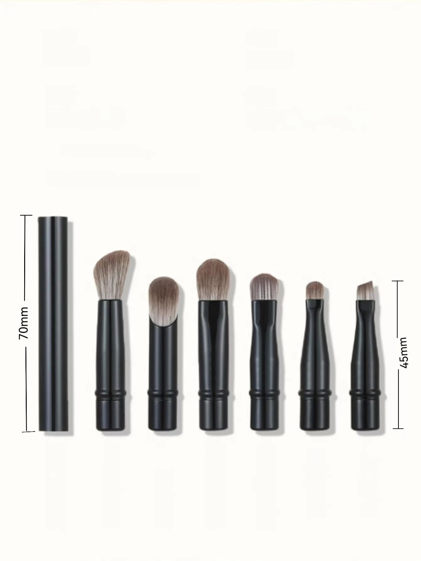 Portable 6-Pack Makeup Brush Set | Travel-Ready Brush Kit