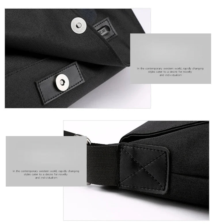 Bolso Bandolera de Lona para Hombre | Elegante Bolso de Mano para Negocios y Ocio