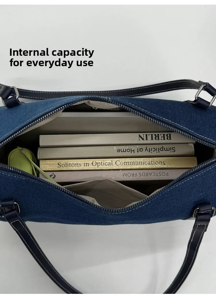 Bolso cruzado de mezclilla para mujer | Bolso de mano versátil y elegante