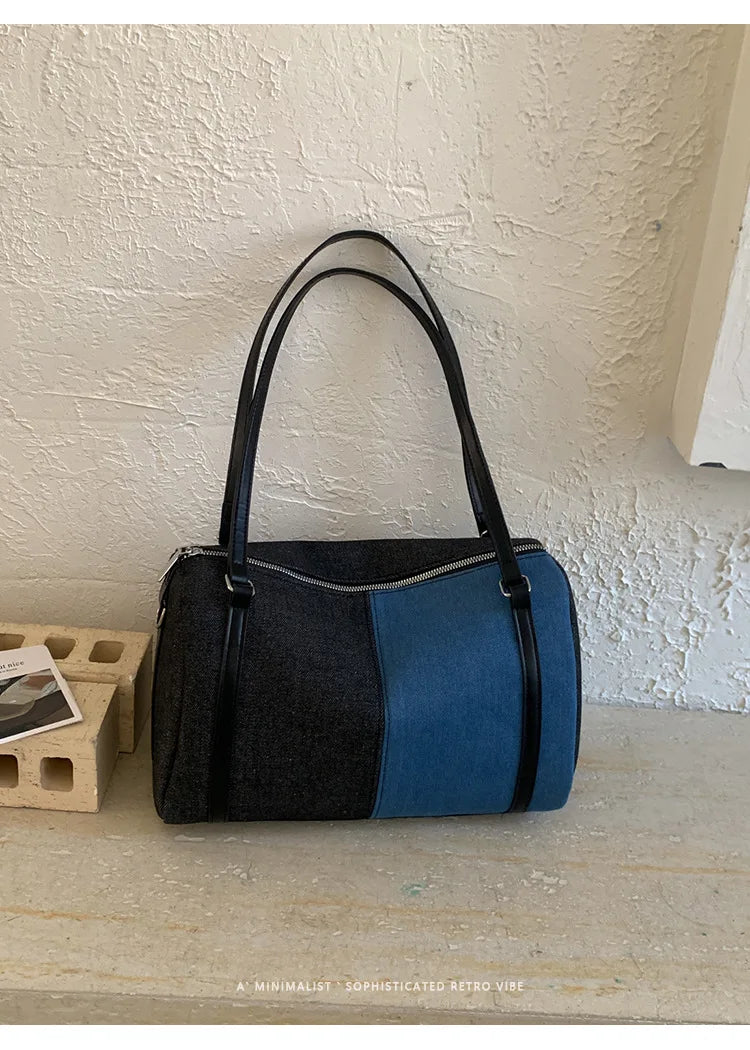Bolso cruzado de mezclilla para mujer | Bolso de mano versátil y elegante