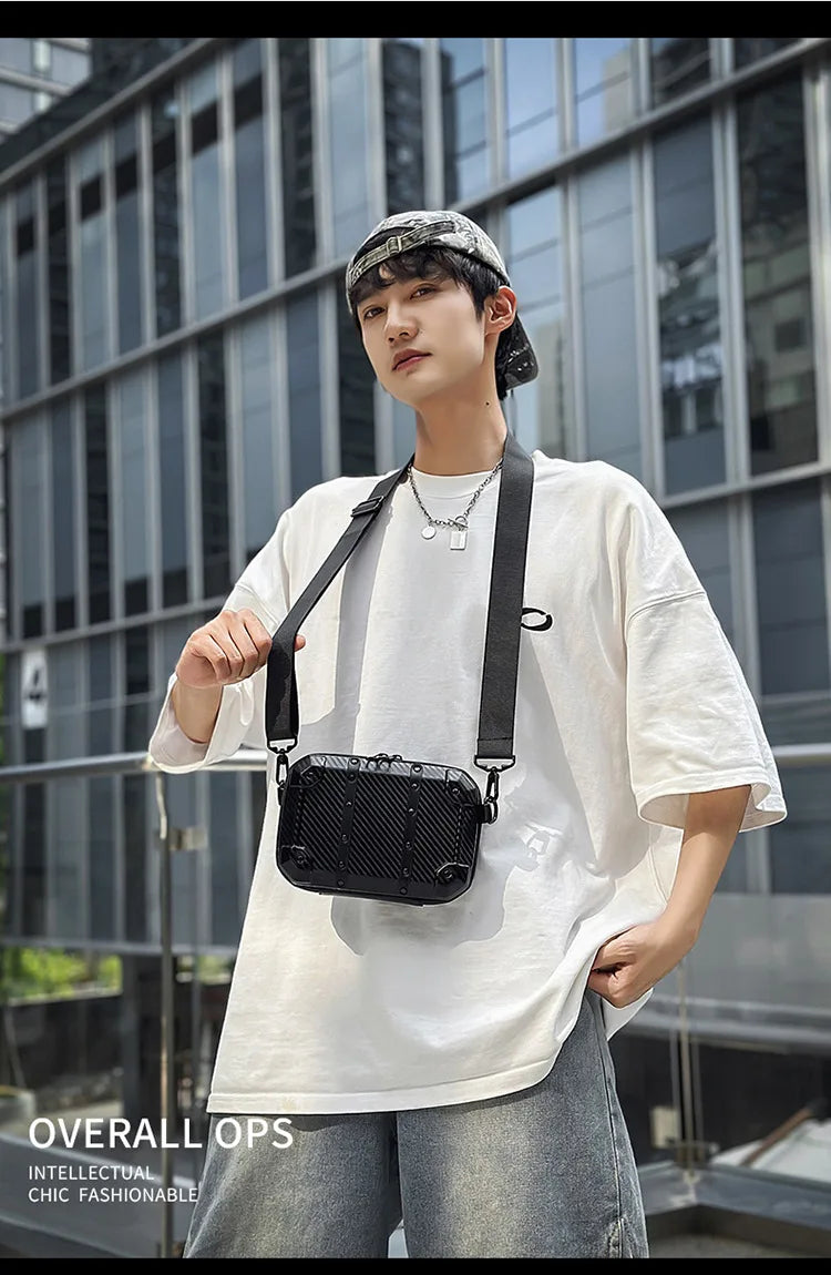 Luxury Mini Messenger Bag for Men | Stylish Pu Leather Crossbody