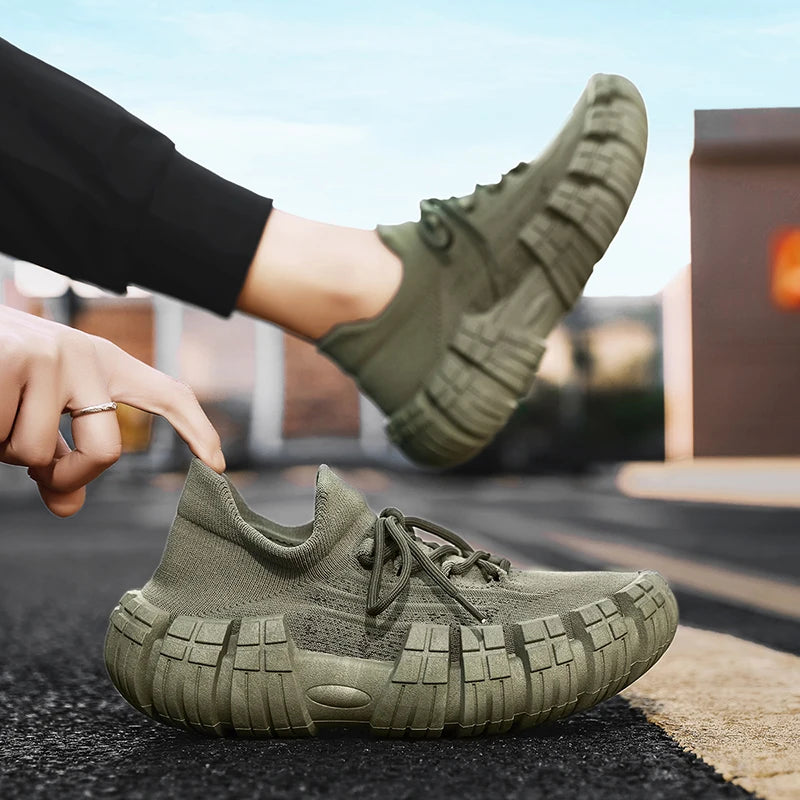 Men's Casual Breathable Mesh Shoes | Non-slip Thick Sole Comfort