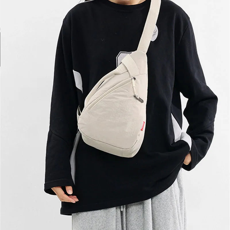 Versatile Nylon Zipper Waist Pack | Stylish Chest Bag for All