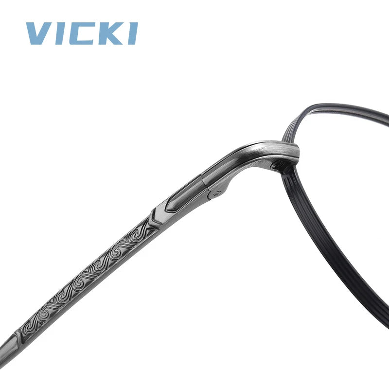 Ultra-Light Titanium Round Frame Glasses | Customizable Multi-Focus