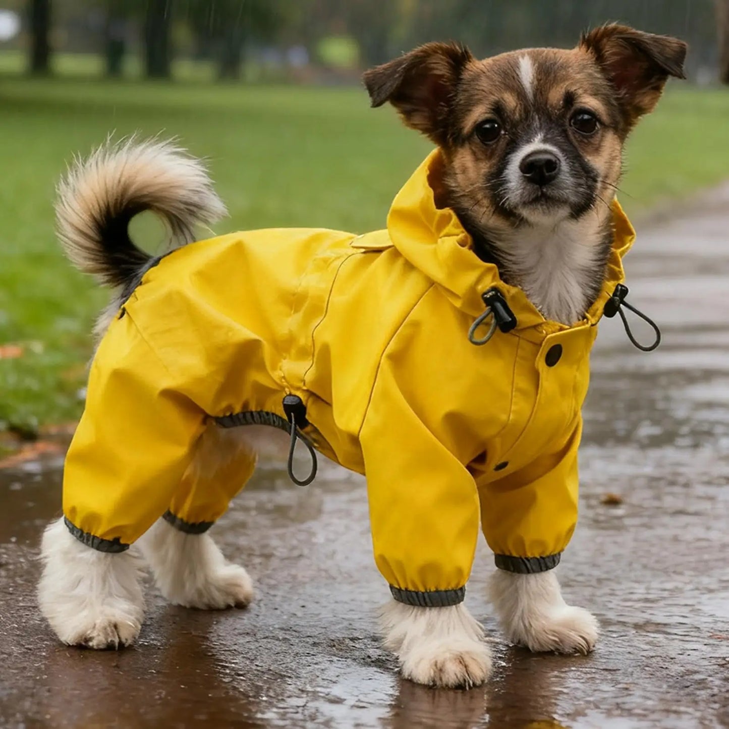 Waterproof Adjustable Dog Raincoat for All Weather Adventures