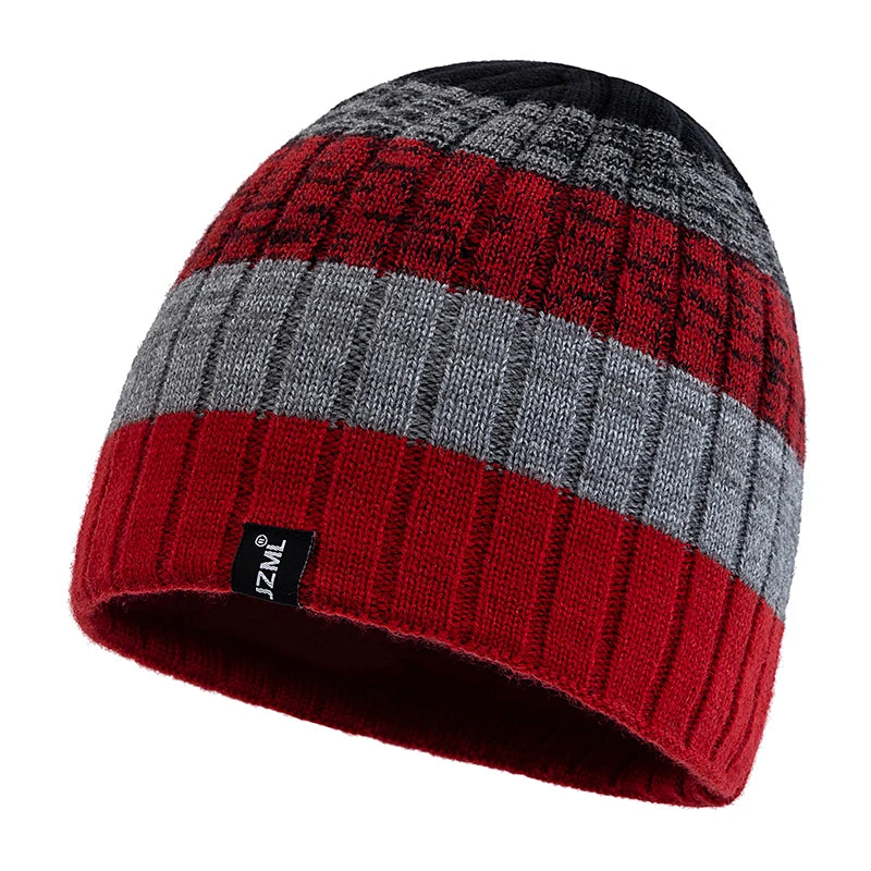 Unisex Colorful Stripes Winter Beanie | Warm Knit Ski Cap