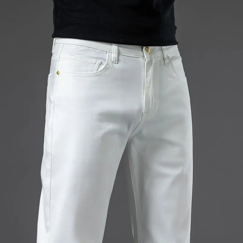 Men's Slim Casual Stretch Jeans | Smart Business Fashion Trousers