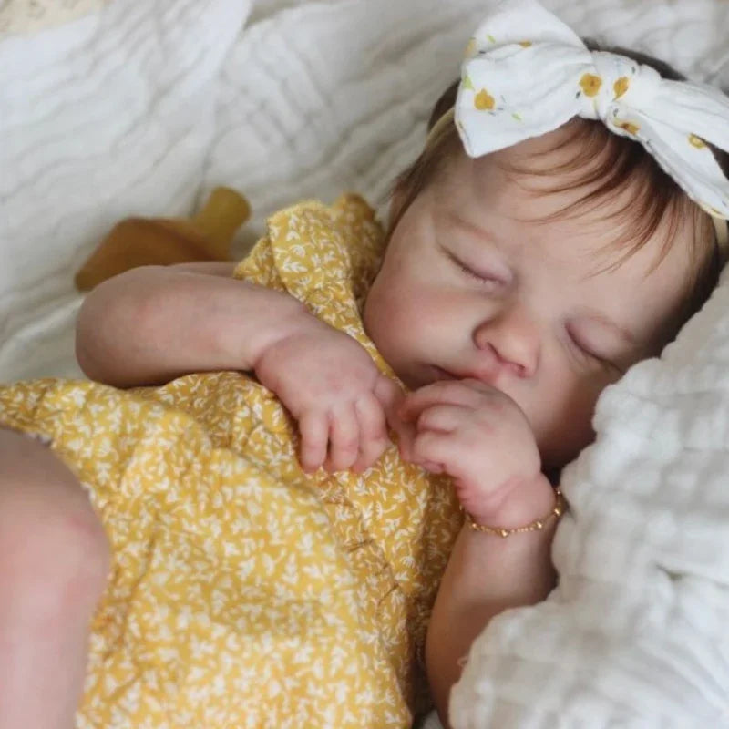 49cm Realistic Reborn Baby Doll with Rooted Hair & 3D Skin